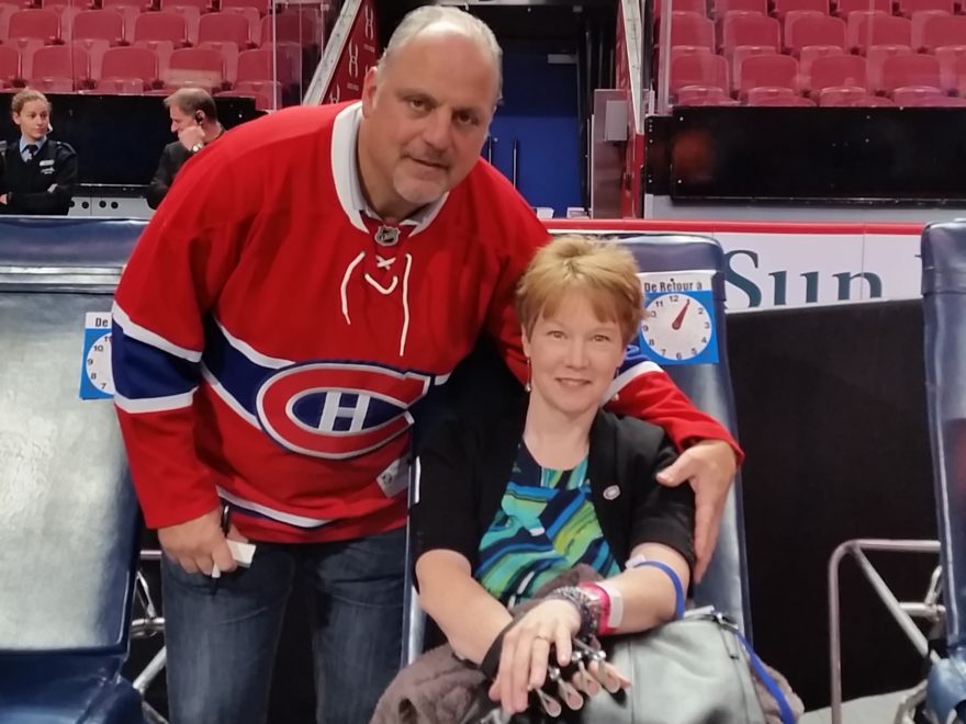 This blogger with former Montreal Canadiens (Habs) hockey player Sergio Momesso