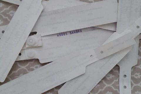 8 hospital bracelets, from 8 day surgery procedures