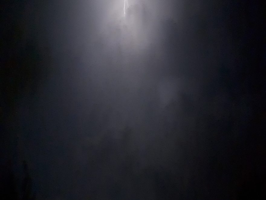 lightning in a night sky