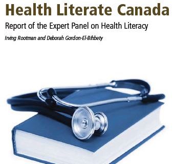 cover of the CPHA report: A Vision for a health literate Canada