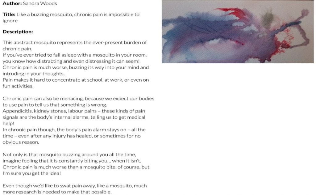 A watercolour painting and essay about chronic pain
